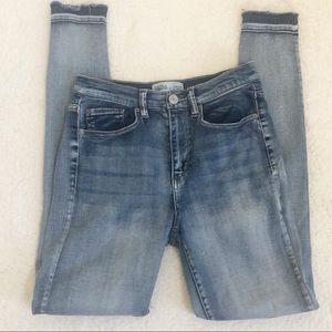 Mudd High Rise Frayed Hem Jean Legging Sz 5